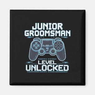 Junior Groomsman Niveau Ontgrendeld Trouwfeest Gro Magneet