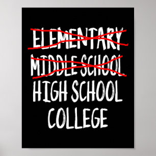 Junior High Afstuderen - Funny Middle School Gradu Poster