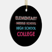 Junior High Afstuderen Gift Middle School Graduati Keramisch Ornament (Rechts)