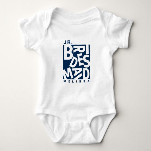 Junior Jr. Bruidsmeisje, bruiloftsfeest, Navy Blue Romper (Voorkant)