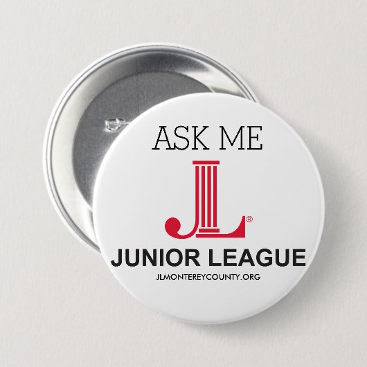 JUNIOR LEAGUE VRAAGT ME BUTTON (Voorkant /achterkant)