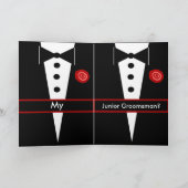 Juniortrouwjonker kaart met Tux en Roos (Binnen)