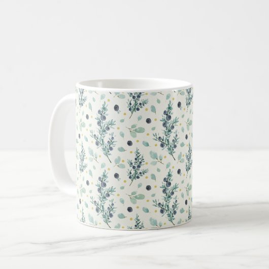Juniper et baies motif Mug (Devant gauche)