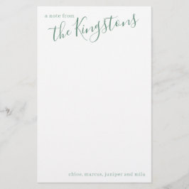 Juniper Family Name Script Briefpapier