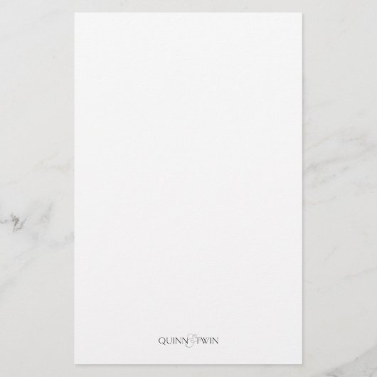 Juniper Family Name Script Briefpapier (Achterkant)