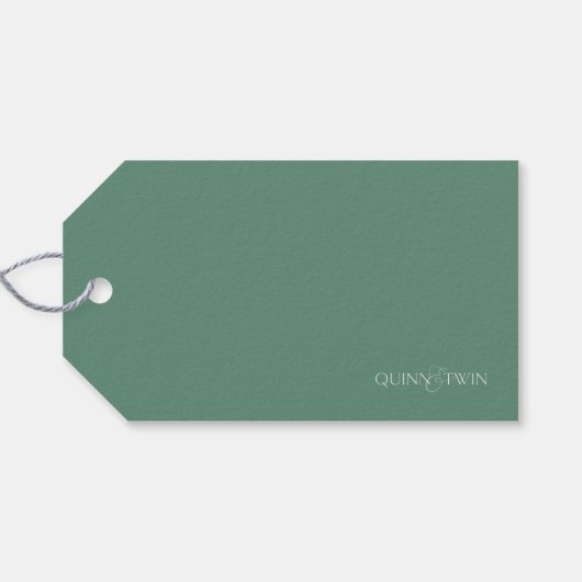 Juniper Family Name Script Cadeaulabel (Achterkant Horizontaal)