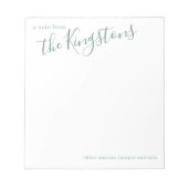 Juniper Family Name Script Notitieblok (Voorkant)