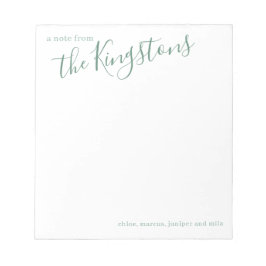 Juniper Family Name Script Notitieblok