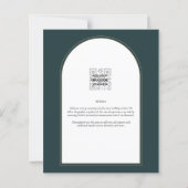 Juniper Green Gold Modern Wedding INVITE QR Code (Achterkant)