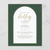 Juniper Green Gold PHOTO Wedding Invite BUDGET (Voorkant)