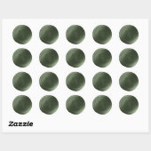 Juniper Groene Wax Seal Monogram Bruiloft Stickers (Vel)
