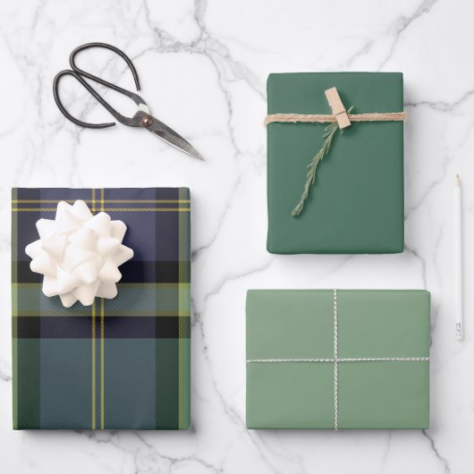 Juniper & Mint Wrapping Paper Flat Sheet Set of 3 (Voorkant)