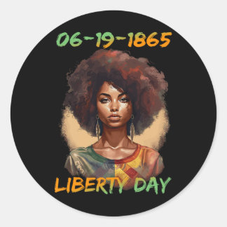 JuniTeenth - Afro-Amerikaanse vrouwen onafhankelij Ronde Sticker
