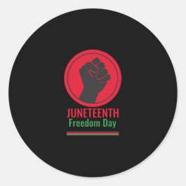 Junittiende dag van de vrijheid ronde sticker