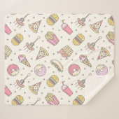 Junk Food Sherpa Deken (Voorkant (horizontaal))