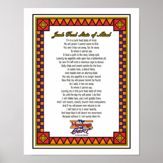 Junk Food State of Mind Poster (Voorkant)