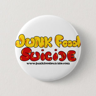 Junk Food Suicide Logo Pin Ronde Button 5,7 Cm