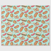 Junk Food Wrapping Paper Cadeaupapier (Vlak)