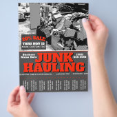 JUNK HAULT GARBAGE REMOVAL Promo Tearsheet Flyer (Hand)