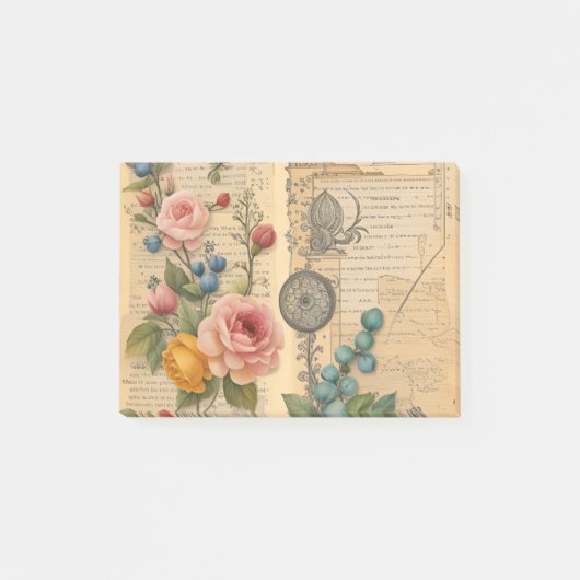 Junk Journal Floral Post haar Post-it® Notes (Voorkant)