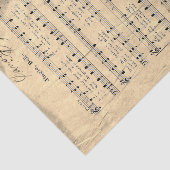 Junk Journal Jingle Bell Crumpled Music Score Page Tissuepapier (Detail)