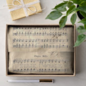 Junk Journal Jingle Bell Crumpled Music Score Page Tissuepapier (Geschenk)
