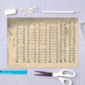 Junk Journal Jingle Bell Crumpled Music Score Page Tissuepapier (Craft)