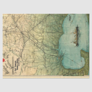 Junk Journal Map Remnant Tissuepapier
