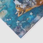 Junk Journal Wolf Tissuepapier (Detail)