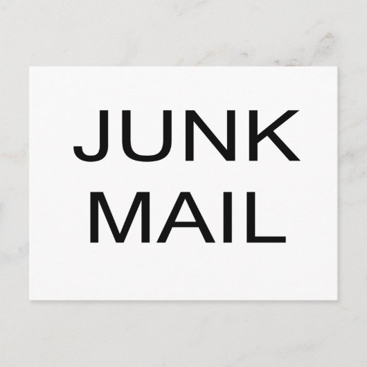 JUNK MAIL Briefkaart (Voorkant)