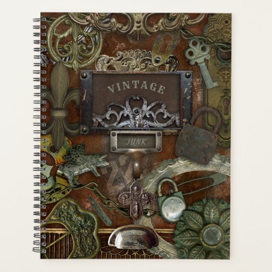 Junk Metal Steampunk Planner (Voorkant)