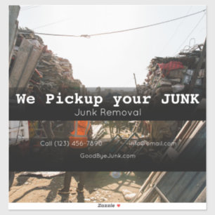 Junk Removal company vehicle advertentie business Sticker