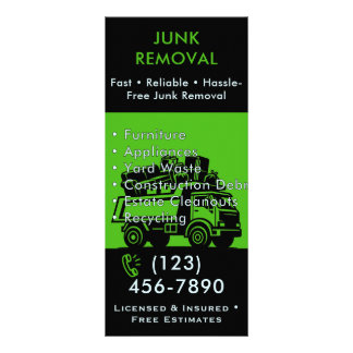 Junk Removal-reclamekaart - Aangepaste residentiël Reclamekaart