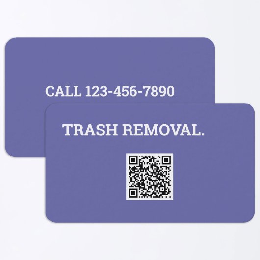 Junk Removal Trash Recycling QR-code Visitekaartje