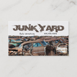 Junk Yard Auto Wrecking Recycling Metal Visitekaartje