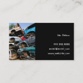 Junk Yard Auto Wrecking Recycling Metal Visitekaartje (Achterkant)