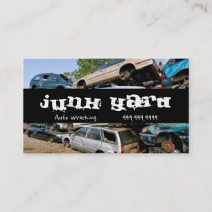 Junk Yard Auto Wrecking Recycling Metal Visitekaartje