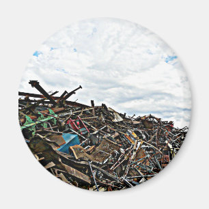 Junk Yard Sshit Metal in Depot Magneet