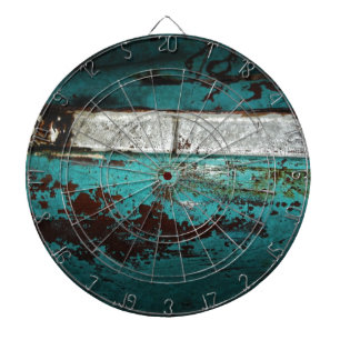 Junk Yard vintage car 50's blauwgroen aqua Dartbord