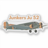 Junkers Ju 52 German WW2 Airplane Sticker (Voorkant)