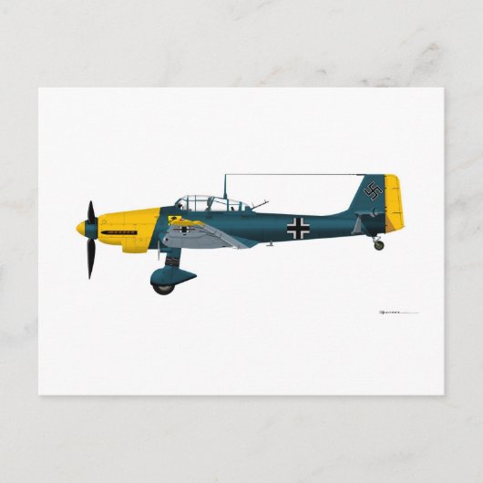 Junkers JU-87 Stuka Briefkaart (Voorkant)