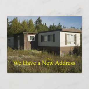 Junky Mobile Home Nieuw Adres Kaart. Aankondigingskaart