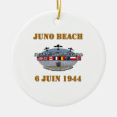 Juno Beach 1944 Keramisch Ornament (Voorkant)