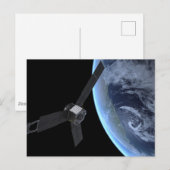 Juno ruimtevaartuig tijdens zijn Earth Flyby Briefkaart (Voorkant / Achterkant)