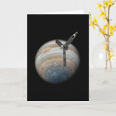 Juno Spacecraft bij Planet Jupiter Kaart (Gele Bloem)