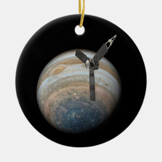 Juno Spacecraft bij Planet Jupiter Keramisch Ornament (Voorkant)