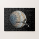 Juno Spacecraft bij Planet Jupiter Legpuzzel (Horizontaal)