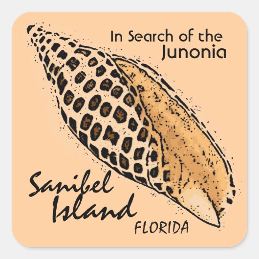 Junonia shell Sanibel Island Florida stickers (Voorkant)