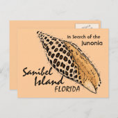 Junonia shell Sanibel Island humor briefkaart (Voorkant / Achterkant)