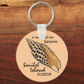 Junonia shell Sanibel Island humor sleutelhanger (Voorkant)